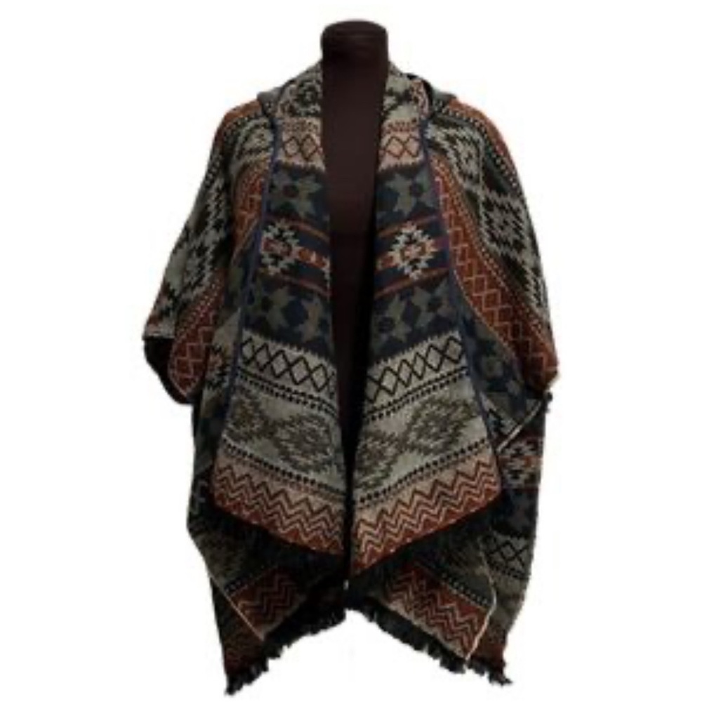 Cozy Quagga Poncho